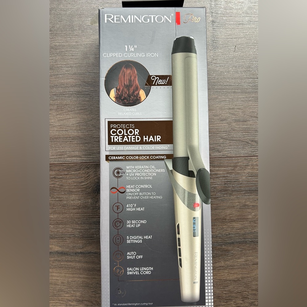 Remington Pro ceramic clipped curling iron